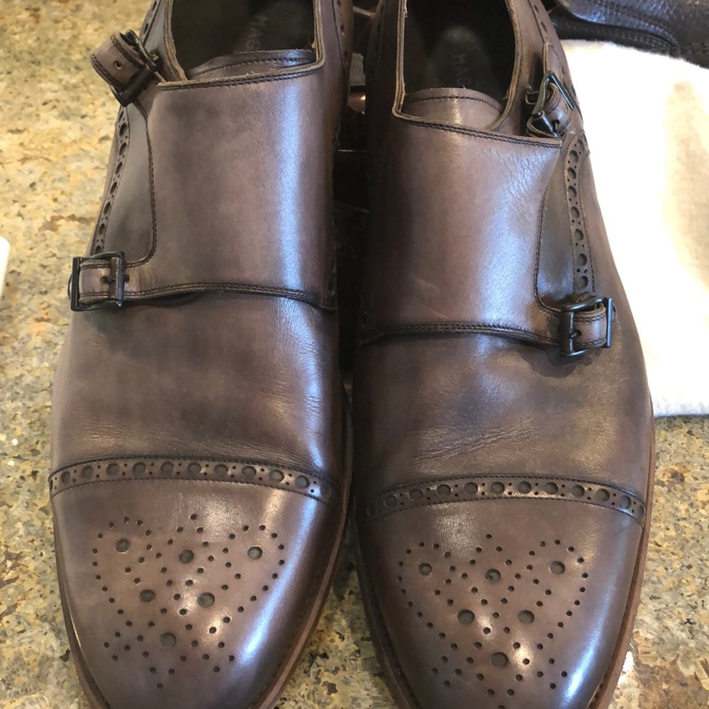 Magnanni Monk Straps Brown Size 13 Excellent condition